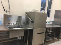 Dishwasher, Pre-Rinse, Sink and Stainless Table